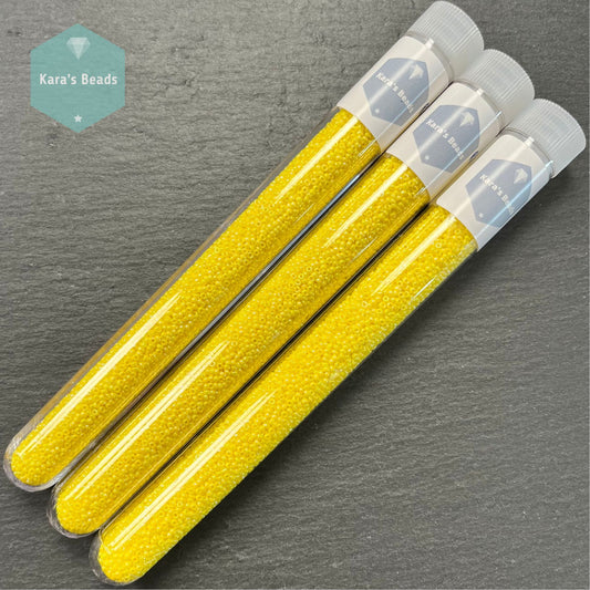 25g Tube 15/0 Miyuki Seed Beads RR15-472 Opaque Yellow AB