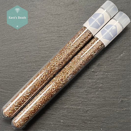 22g Tube 11/0 Miyuki Delica DB2396 Fancy Lined Champagne