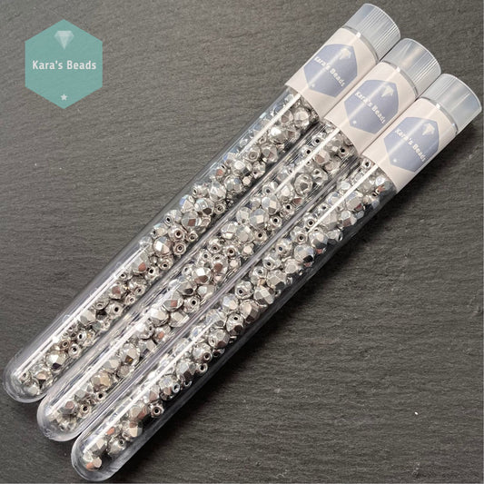 85pcs Tube 6mm Fire Polish Crystal Full Labrador