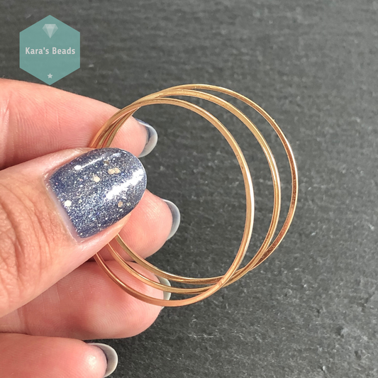 35mm Round Connector Light Gold 1 pc