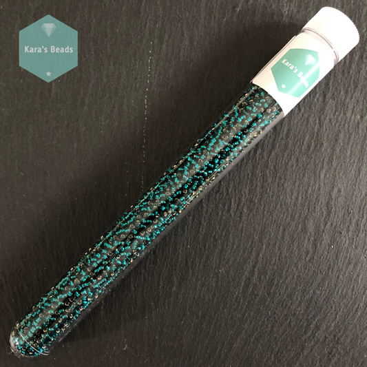 25g Tube 11/0 Toho TR11-27BD Silver Lined Teal