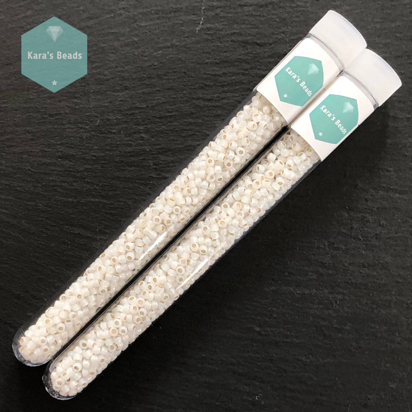 25g Tube 8/0 Toho TR8-2100 Silver Lined Milky White