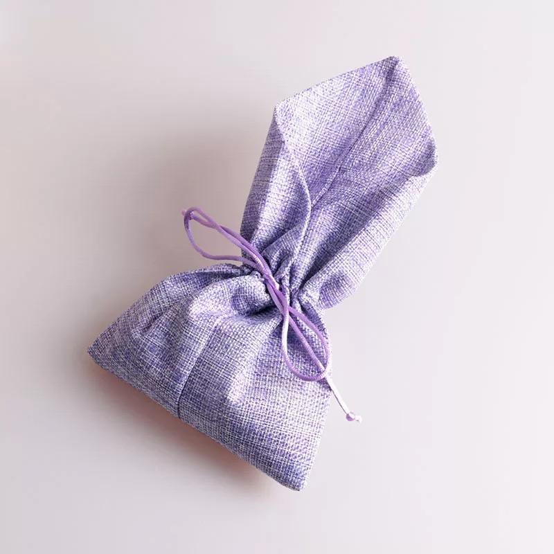 Envelope Shape Jute Gift Bag - Purple
