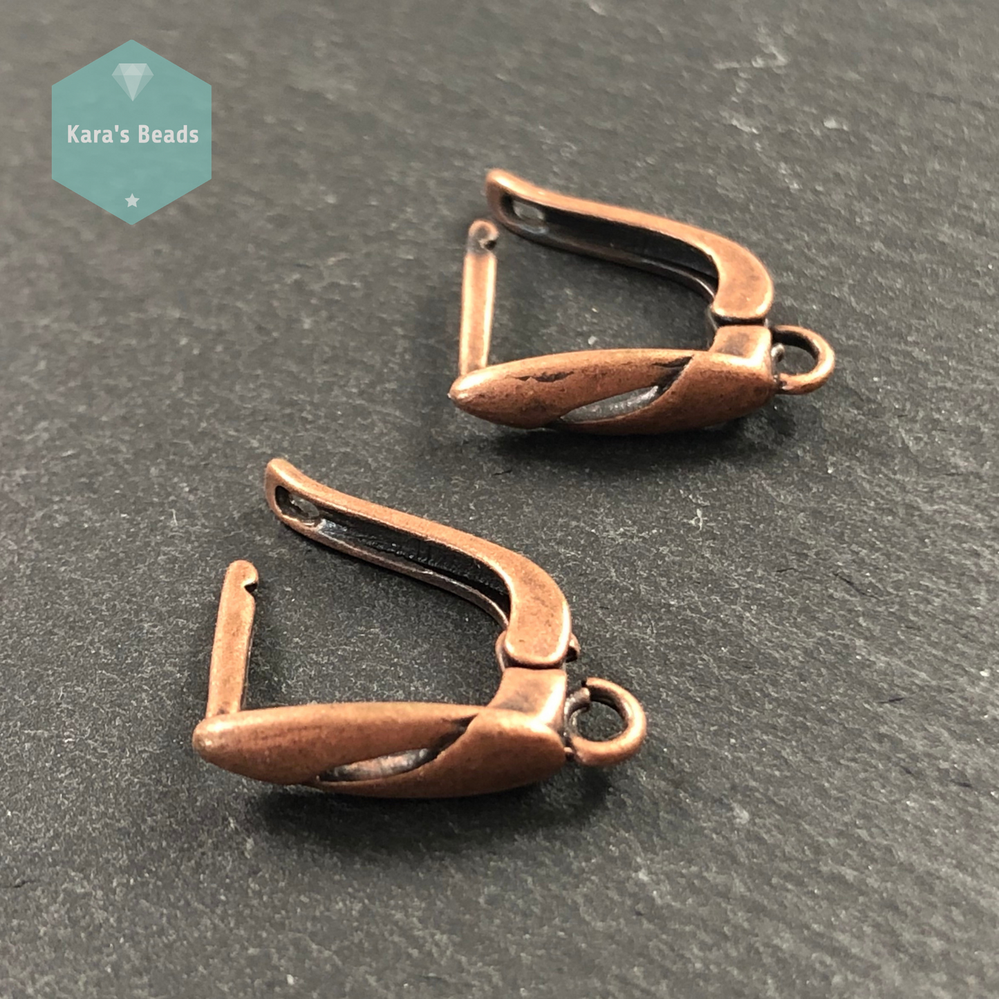 Lever Back Copper Earring Findings 1 pair