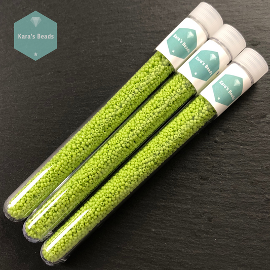 25g Tube 11/0 Miyuki Seed Beads RR11-416 Opaque Chartreuse