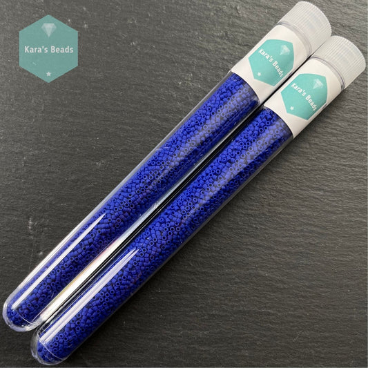 22g Tube 11/0 Miyuki Delica DB756 Matte Opaque Royal Blue
