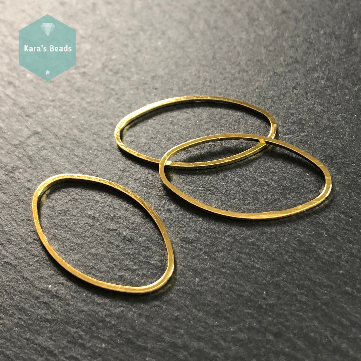 16x26 mm Oval Connector Gold 1 pc