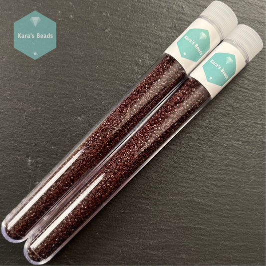 22g Tube 11/0 Miyuki Delica DB0734 Opaque Chocolate Brown