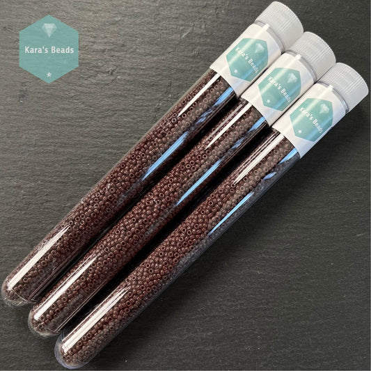 26g Tube 11/0 Miyuki Seed Beads RR11-0409 Opaque Chocolate
