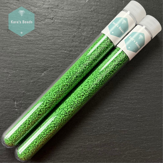 22g Tube 11/0 Miyuki Delica DB0754 Matte Opaque Pea Green