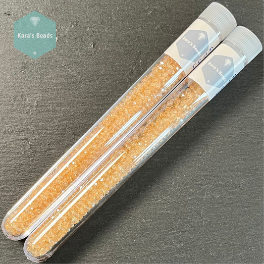 700pcs Tube 3mm Fire Polish Round Beads Transparent Champagne Luster