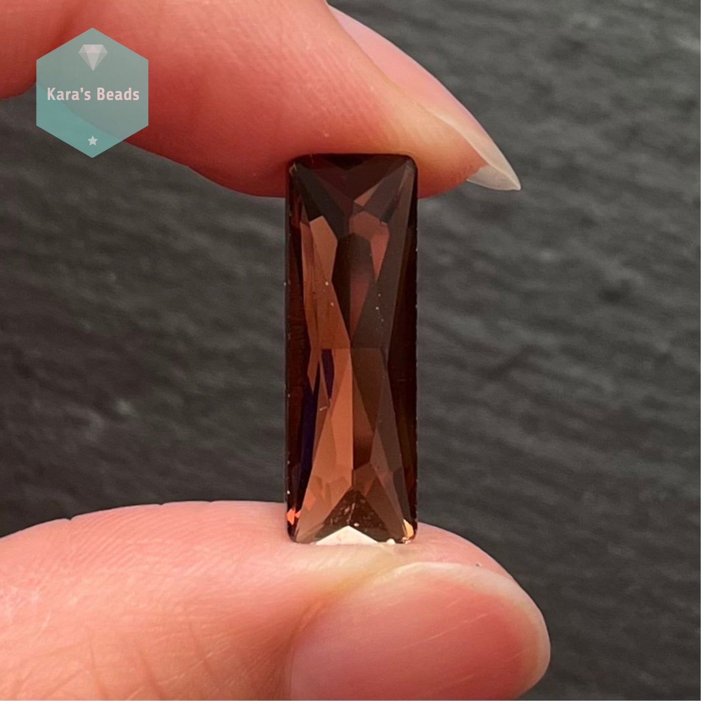 21x7 mm Princess Cut Baguette Burgundy 1 pc