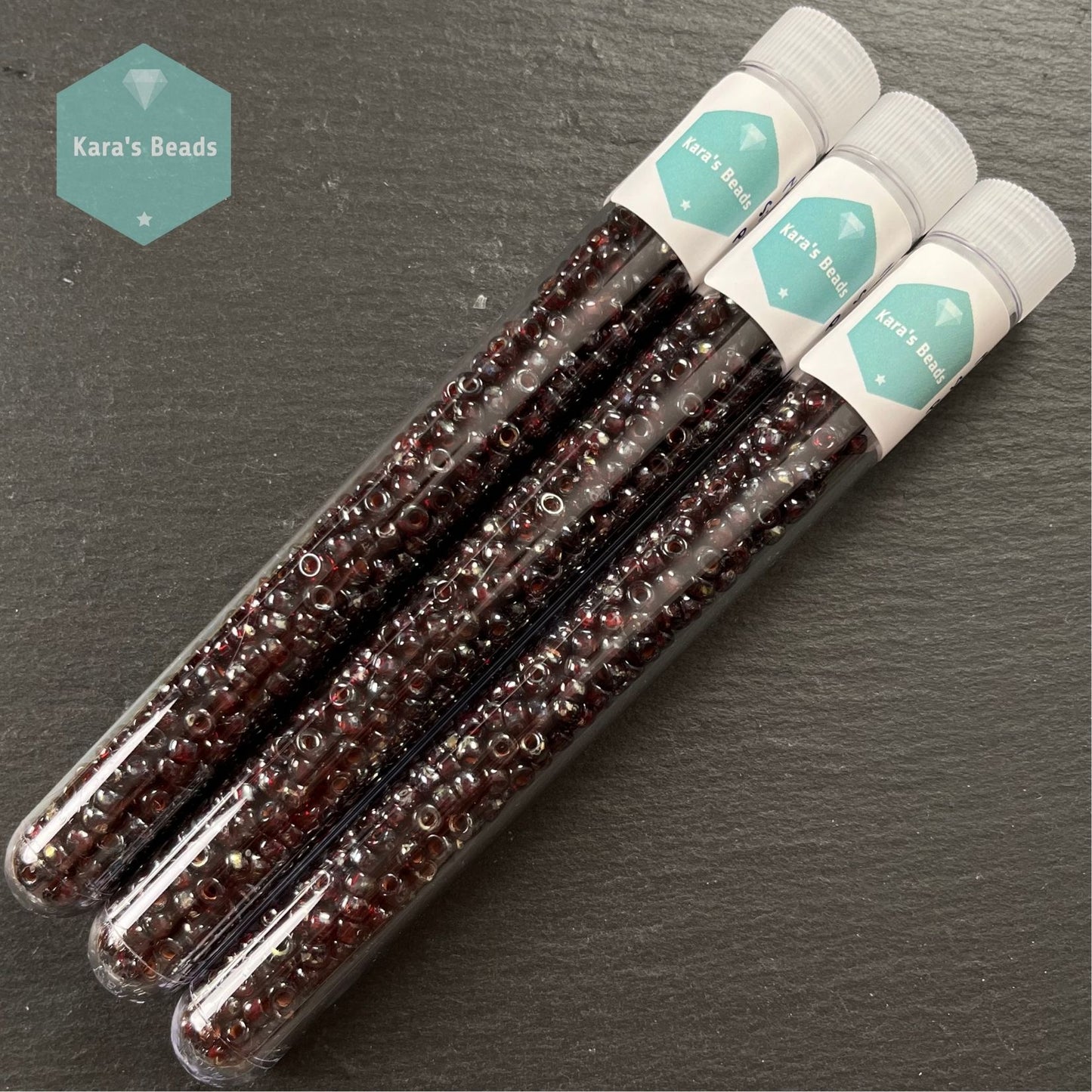 23g Tube Matubo 6/0 Siam Ruby Picasso Silver