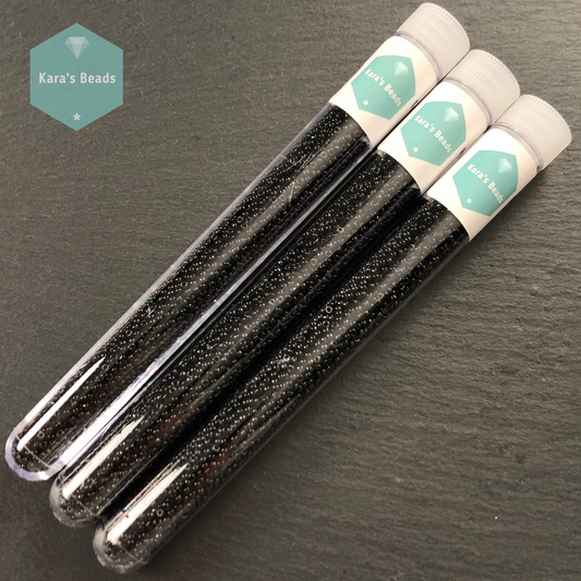 25g Tube 11/0 Miyuki Seed Beads RR11-0401 Opaque Black