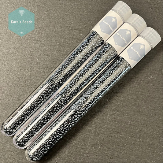 24g Tube 8/0 Toho Demi Round TN8-81 Metallic Hematite