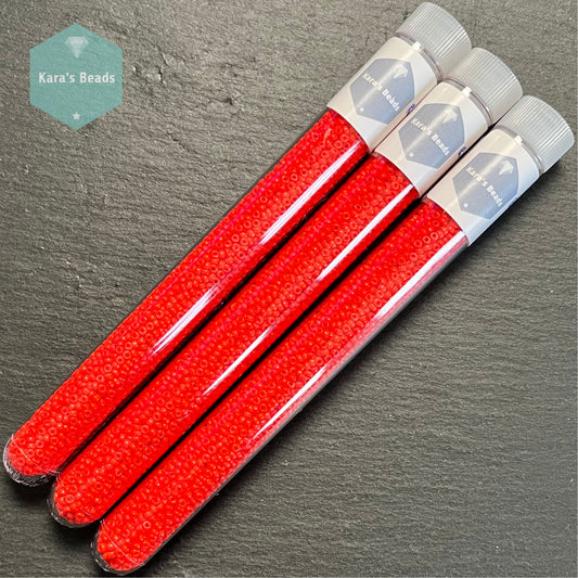25g Tube 11/0 Miyuki Seed Beads RR11-0407 Opaque Red