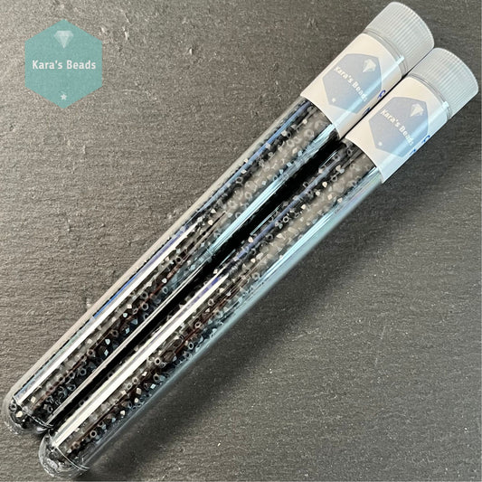 700pcs Tube 3mm Fire Polish 23980 Matte Jet