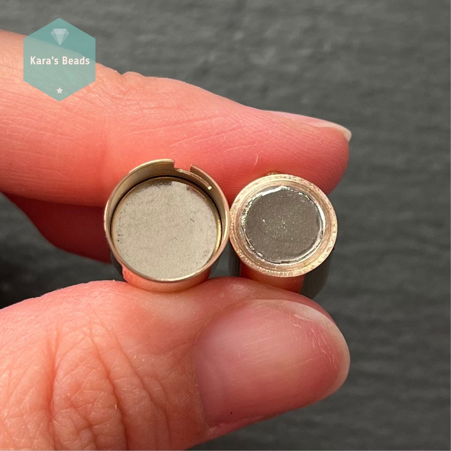 10mm Stainless Steel Magnetic Clasp with Safety Catch Rose Gold 1 pc