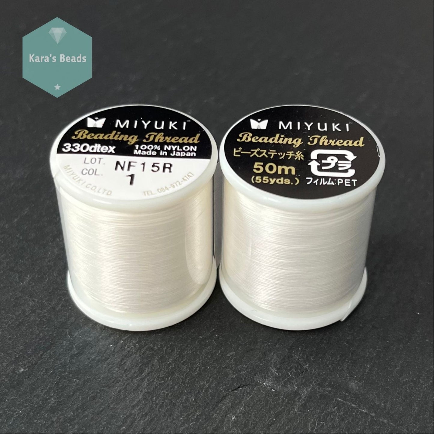 Miyuki Beading Thread 50 m - Col. 1 White
