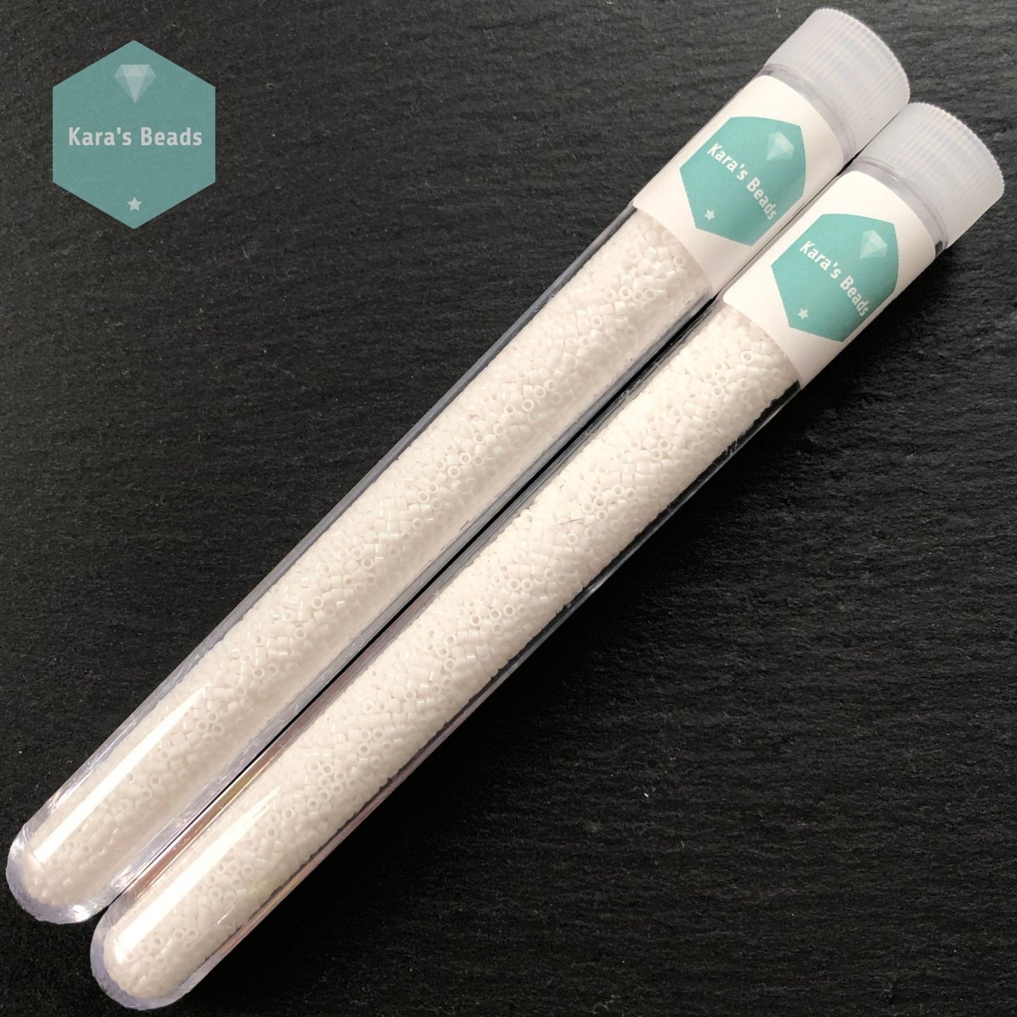 22g Tube 11/0 Miyuki Delica DB0200 Opaque Chalk White