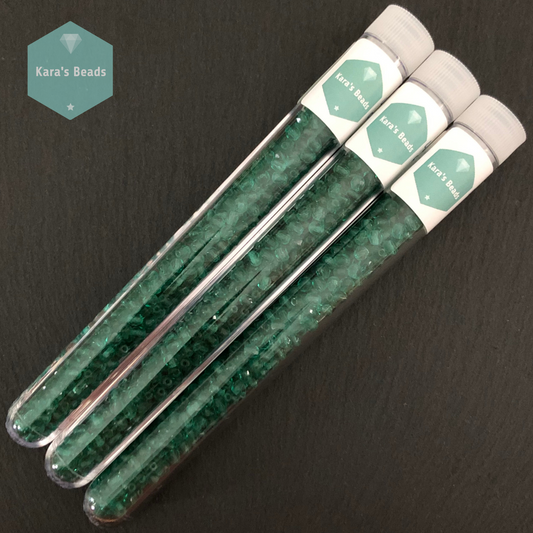 300pcs Tube 4mm Fire Polish Round Beads Emerald