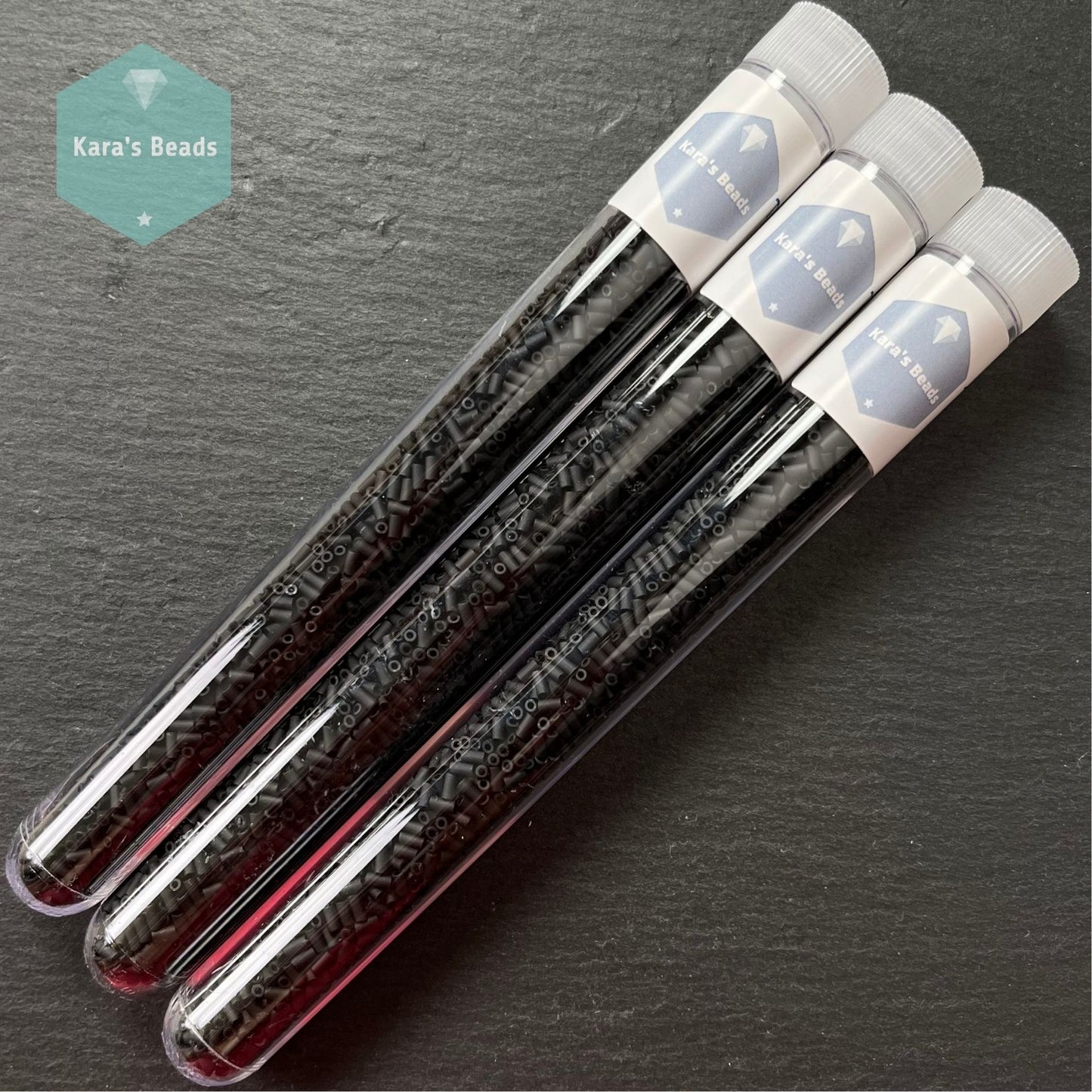 22g Tube 3mm Toho Bugles TB1-49F Opaque Frosted Jet