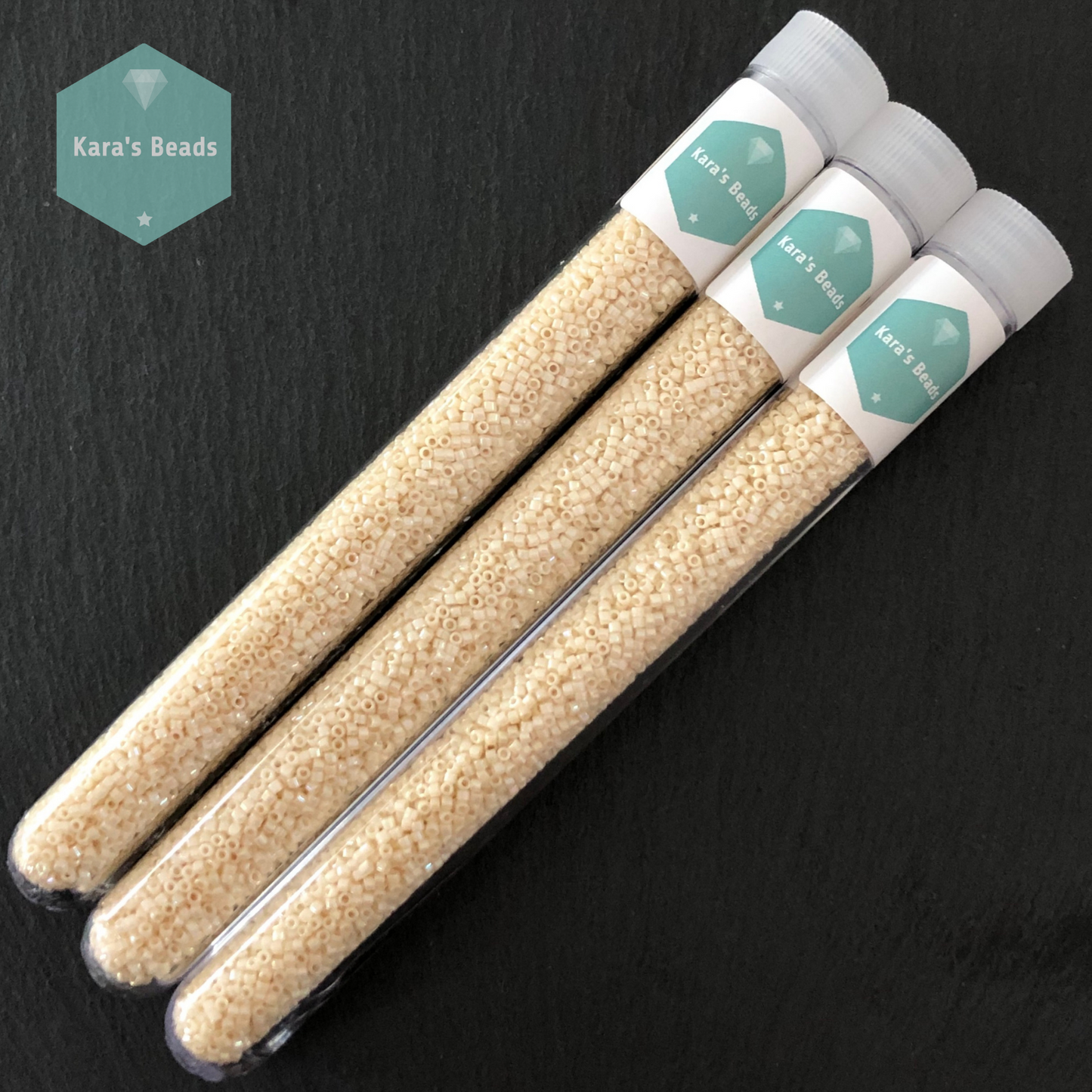 22g Tube 11/0 Miyuki Delica DB0157 Opaque Cream AB