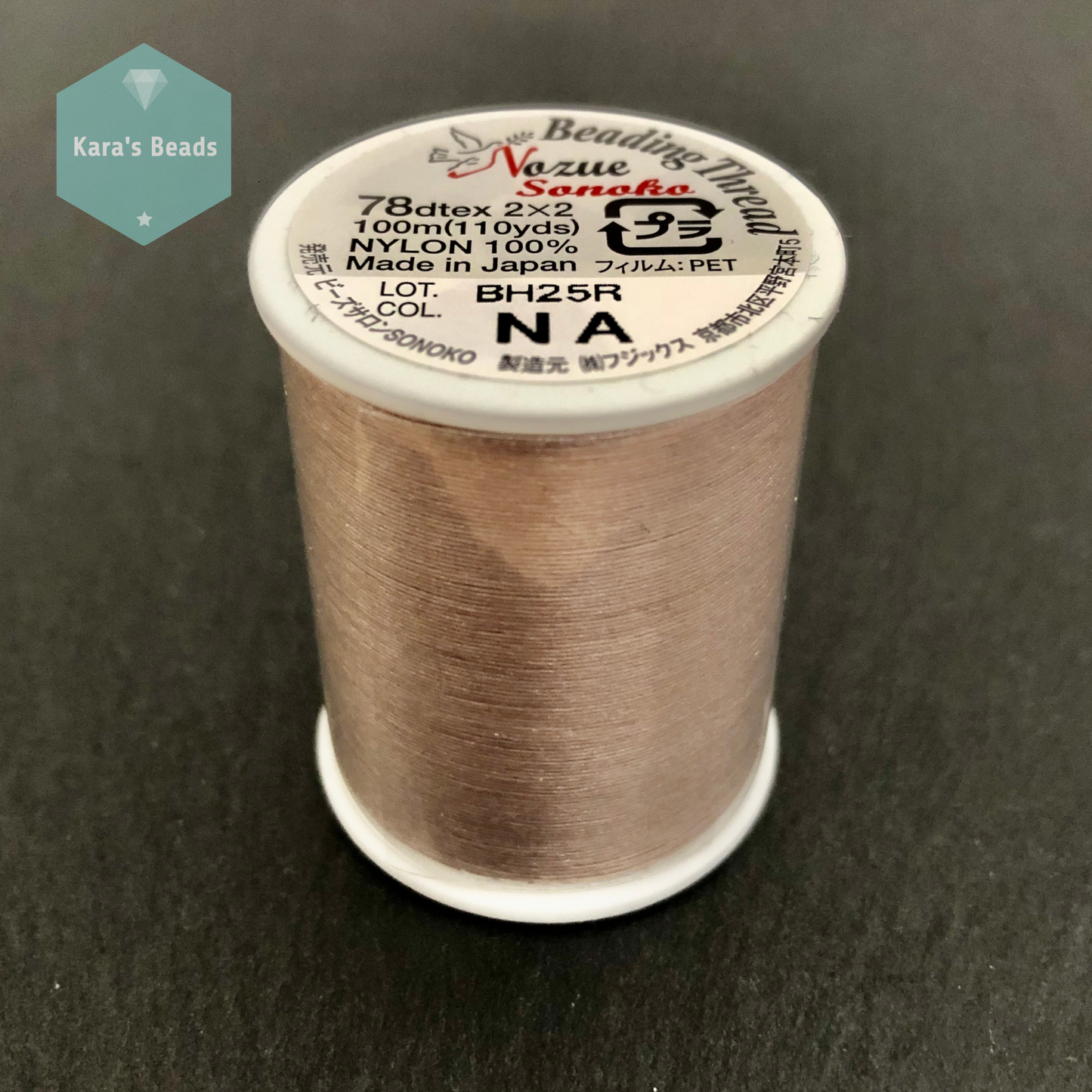 Nozue Sonoko Beading Thread 100 m - Cream