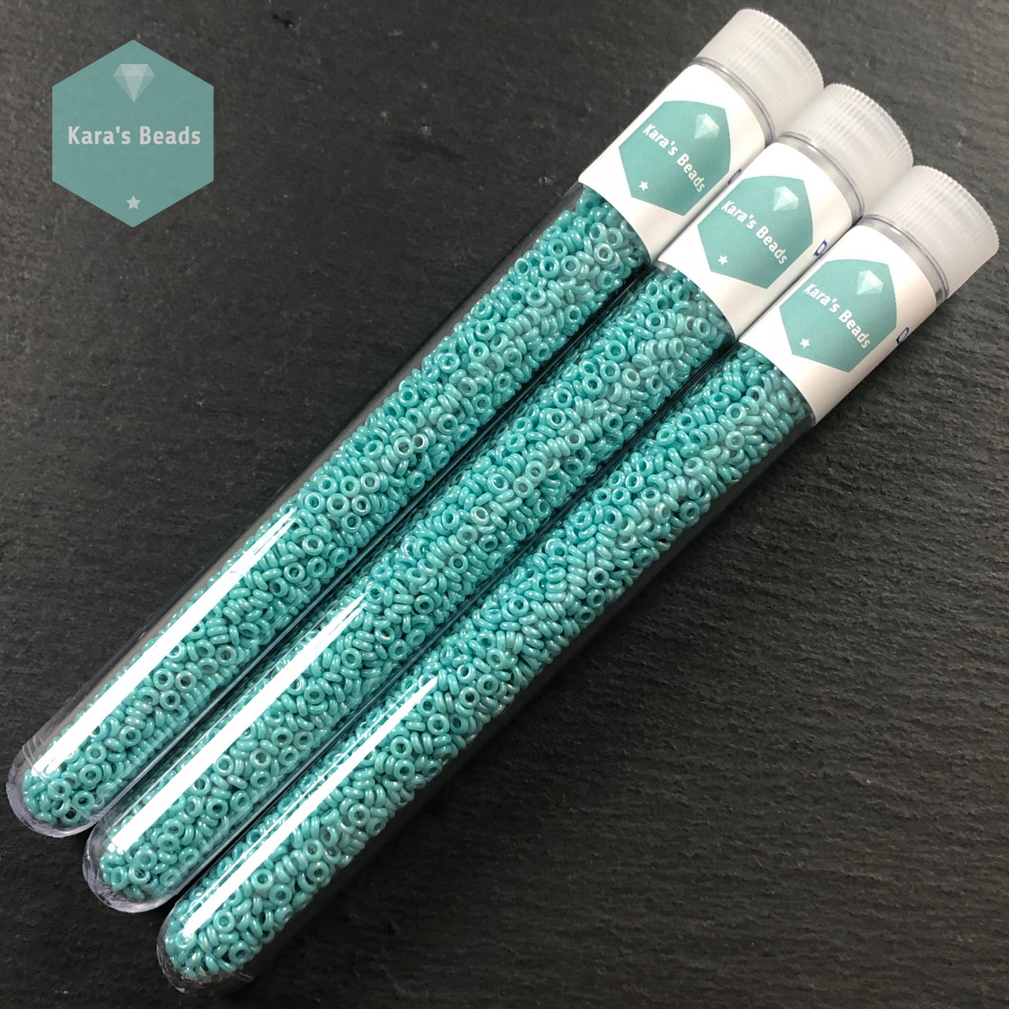 24g Tube 8/0 Toho Demi Round TN8-413 Opaque Rainbow Turquoise