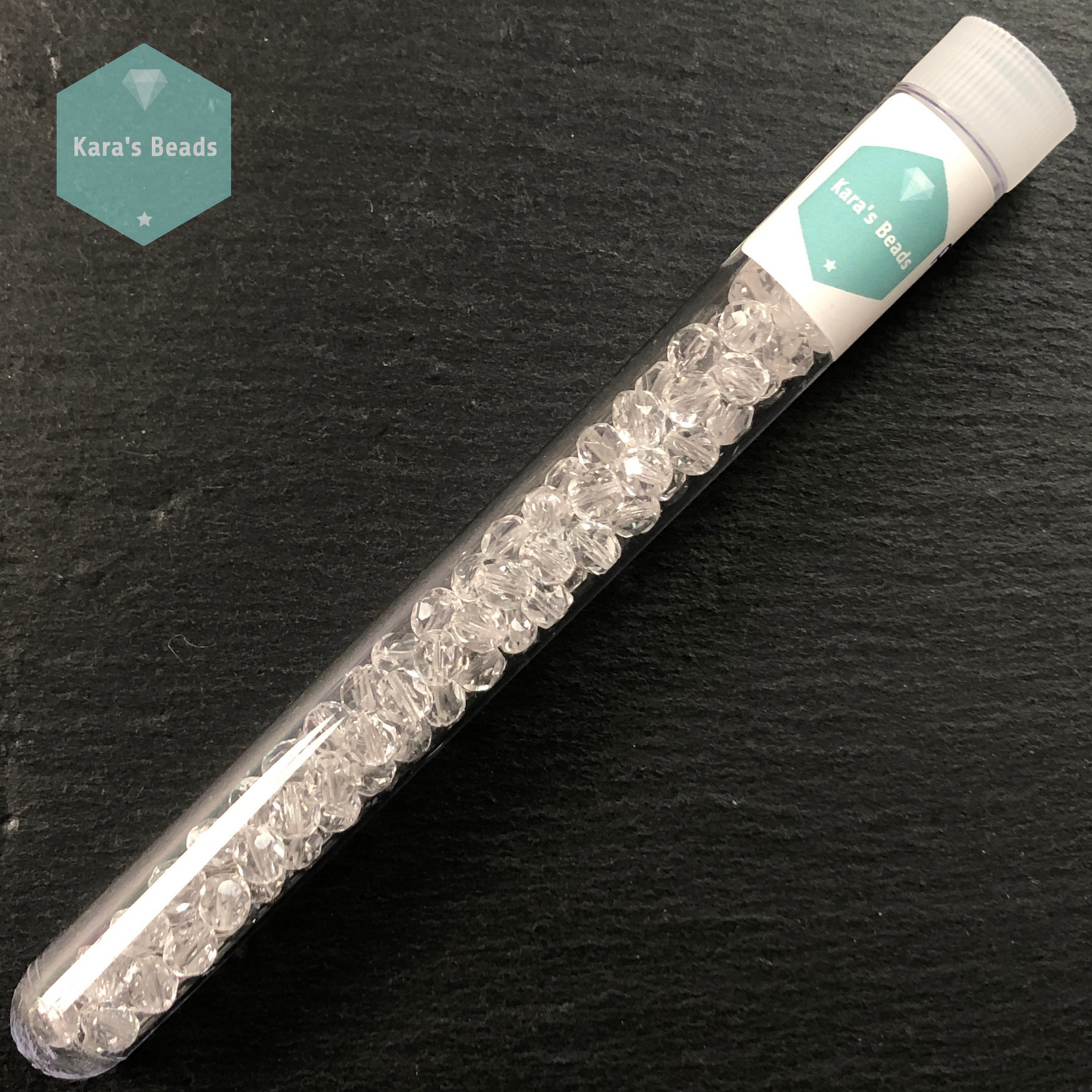 90pcs Tube 6mm Fire Polish Crystal