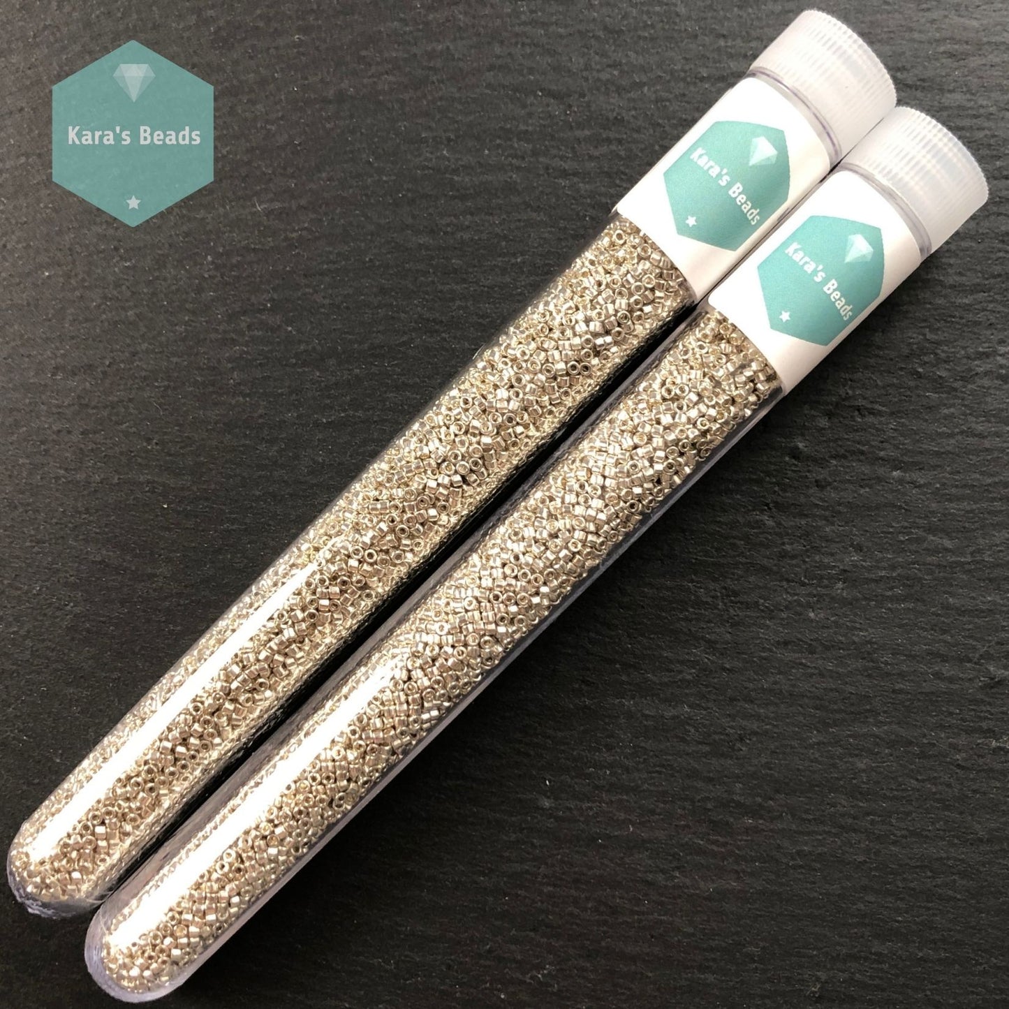 22g Tube 11/0 Miyuki Delica DB035 Galvanized Silver