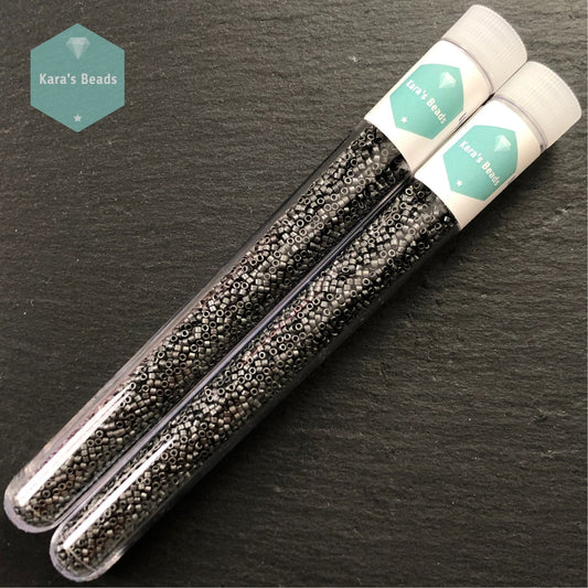 22g Tube 11/0 Miyuki Delica DB0306 Matte Dark Grey