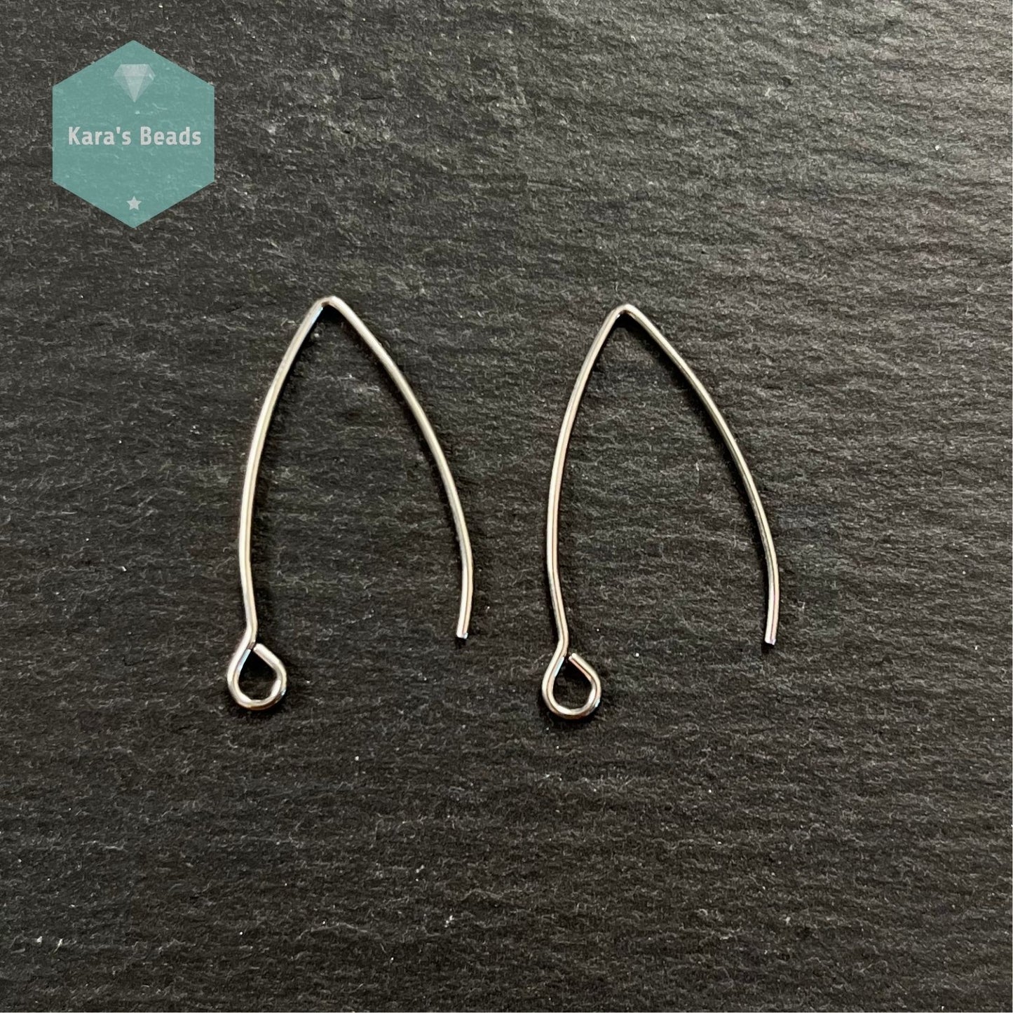 Stainless Steel Triangle Earring Hooks 1 pair