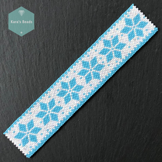 SNOWFLAKES Even Count Peyote Christmas Pattern