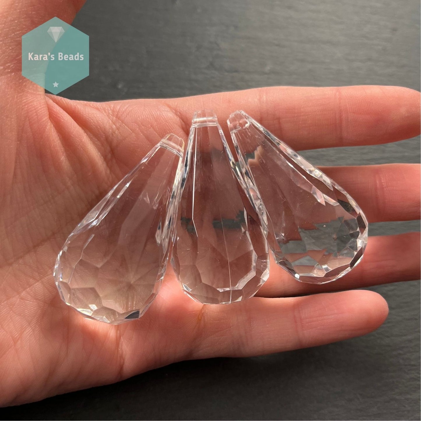 5 cm Acrylic Crystal Drop Pendant Bead 1 pc