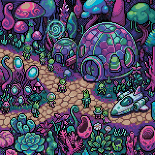 The Purple Exoplanet – Premium DIY Diamond Painting Kit (Square) – Licensed Art by Agustin Azar – 40x40cm