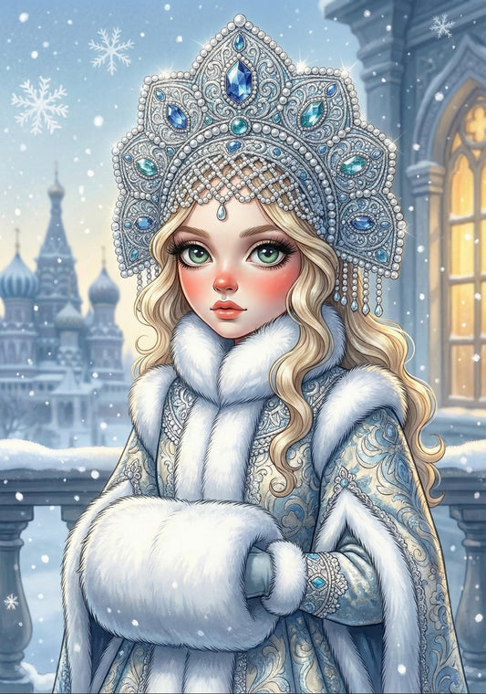 The Winter Tsarina – Premium DIY Diamond Painting Kit (Square) – Art by Kara – A2