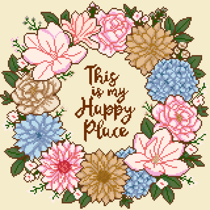 This is my Happy Place – Premium DIY Diamond Painting Kit (Square) – Art by Kara – 40x40cm