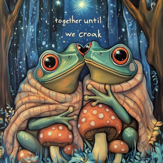 Hoppiest Couple Ever – Premium DIY Diamond Painting Kit (Square) – Royalty-Free Art from Pixabay – 40x40cm