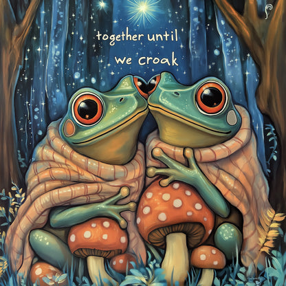 Hoppiest Couple Ever – Premium DIY Diamond Painting Kit (Square) – Royalty-Free Art from Pixabay – 40x40cm