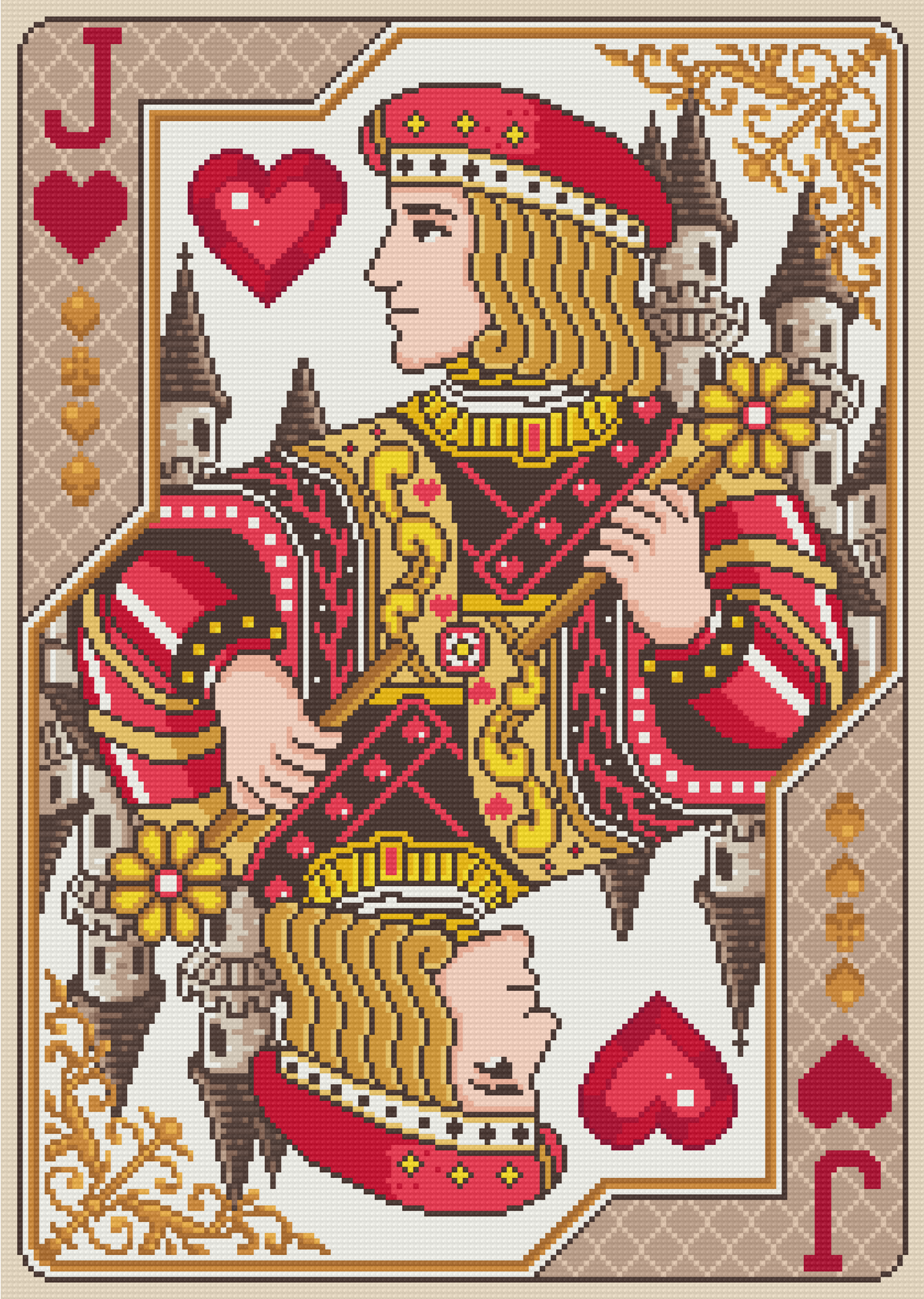 Jack of Hearts – Diamond Art by MDDQ – 47x66cm – Round