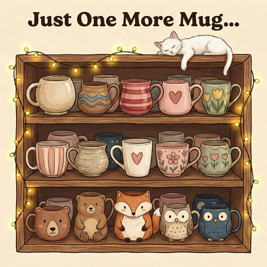 Just One More Mug – Premium DIY Diamond Painting Kit (Square) – Art by Kara – 40x40cm
