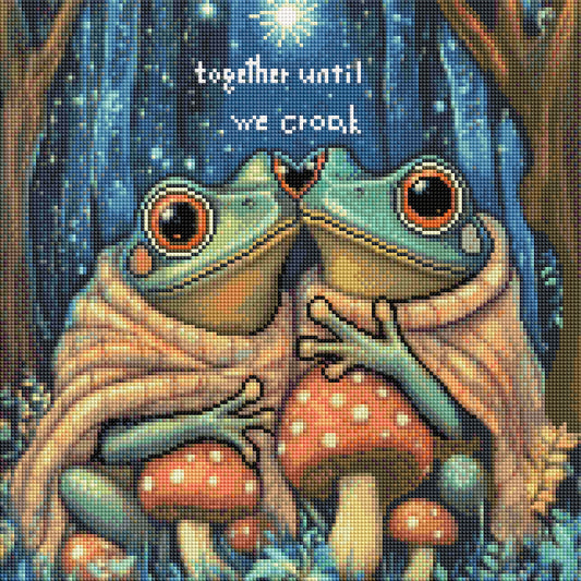 Hoppiest Couple Ever – Premium DIY Diamond Painting Kit (Square) – Royalty-Free Art from Pixabay – 40x40cm