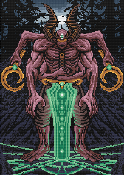 Moonlight Demon – Licensed Diamond Art by @will_sketches – A2 – Square