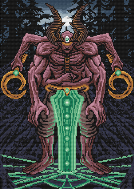 Moonlight Demon – Licensed Diamond Art by @will_sketches – A2 – Square