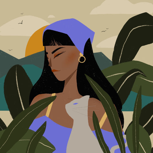 Tropical Leaves – Licensed Diamond Art by Amirah Sheikh – 40x40cm – Square