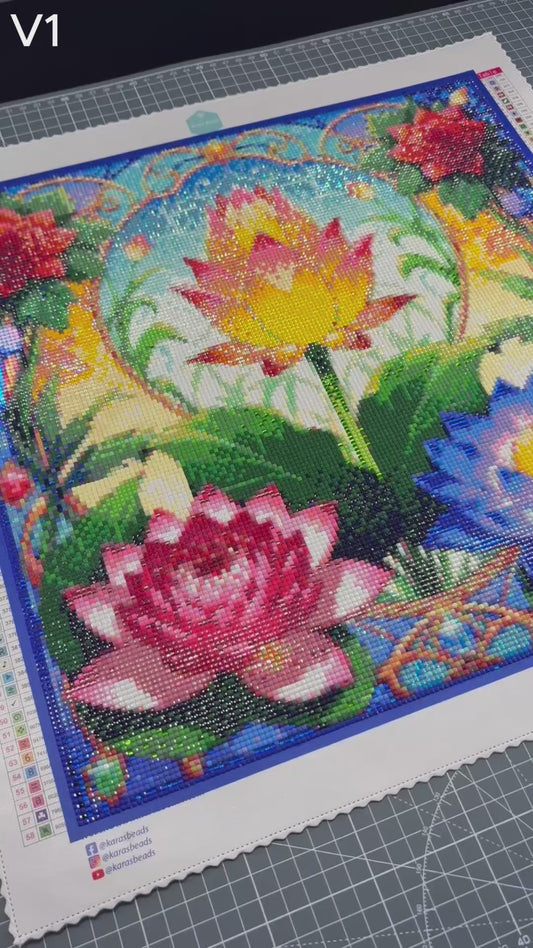 Radiant Blossoms – Royalty-Free Diamond Art – 40x40cm – Square