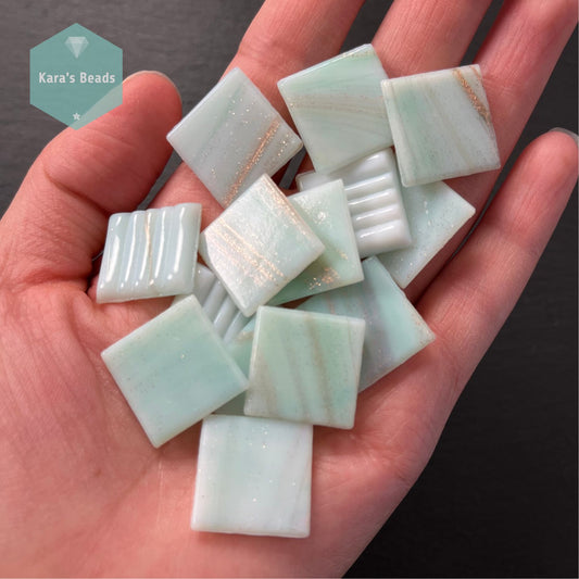 20x20 mm Tile Gold Brushed Mint 1 pc