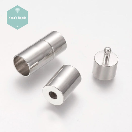 6 mm Vacuum Seal Clasp Platinum 1 pc