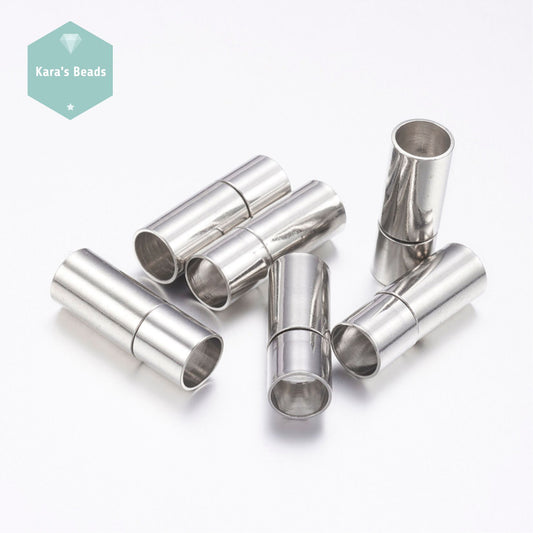 6 mm Vacuum Seal Clasp Platinum 1 pc